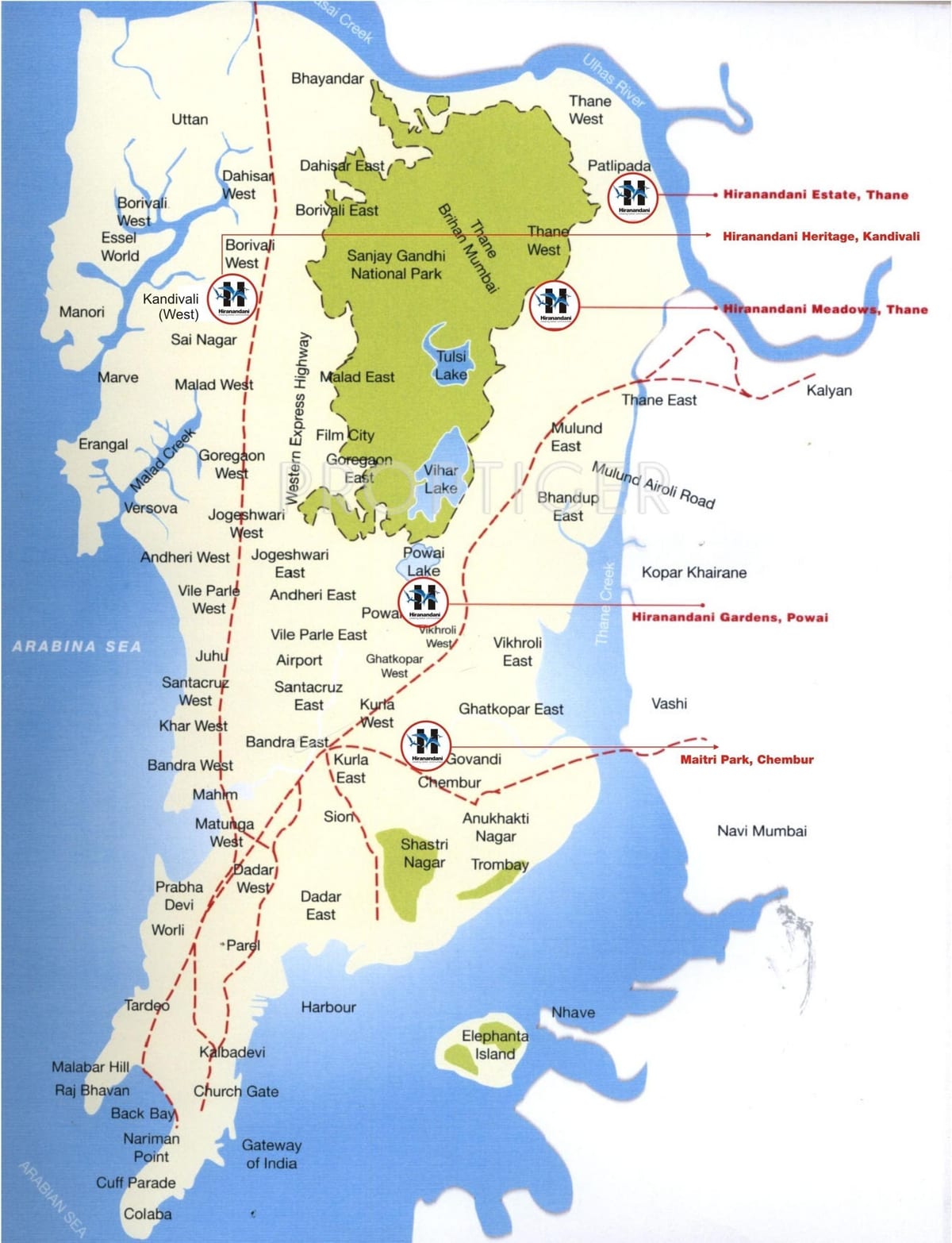 মানচিত্র, কোলাবা, মুম্বাই