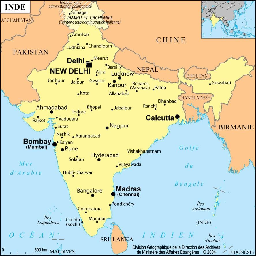 মানচিত্র, বোম্বে, ভারত