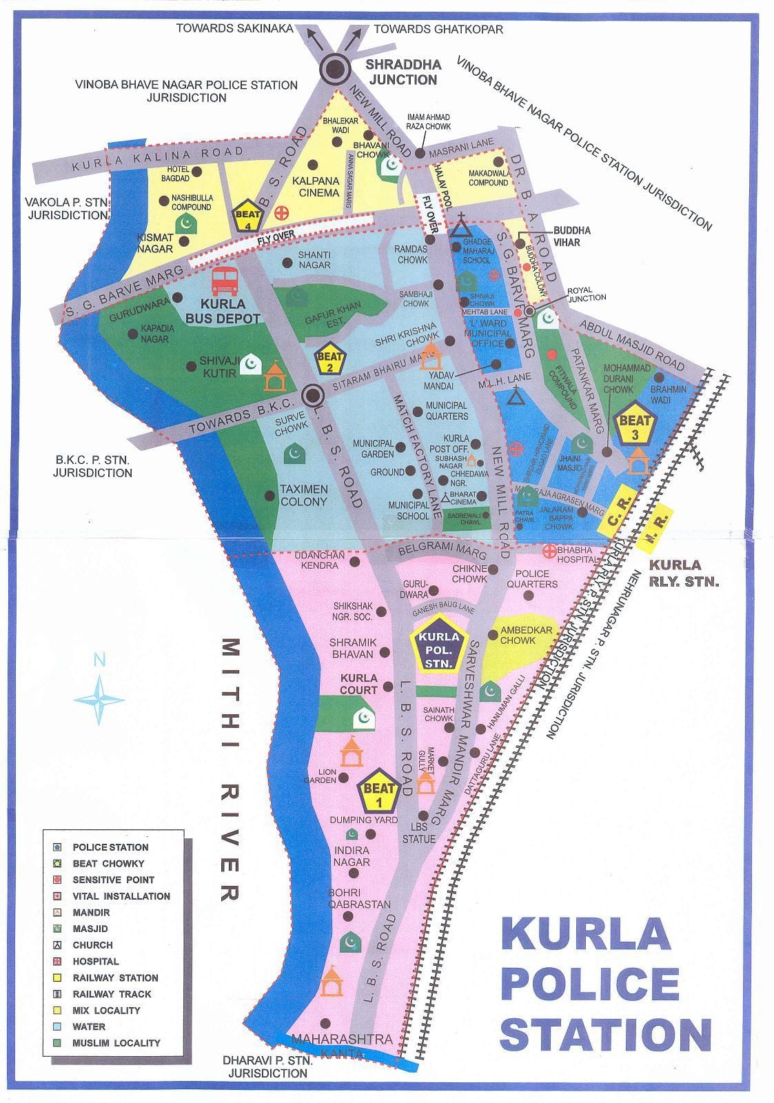 মানচিত্র মুম্বাই এর Kurla