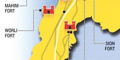 মুম্বাই ফোর্ট এলাকার মানচিত্র