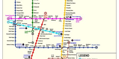 মুম্বাই মেট্রো লাইন 3 রুট ম্যাপ